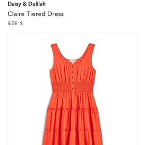 Daisy & Delilah Claire Tiered Dress, S, NWT
